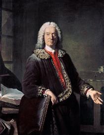 Portrait of the poet and tragedian Prosper Jolyot de Crébillon (1674-1762) - Jacques Aved