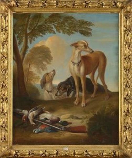 Hunting dogs and their trophies - Jean-Baptiste Oudry