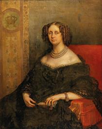 Portrait of Louise d'Orléans, Queen of Belgium - Jean Francois Portaels