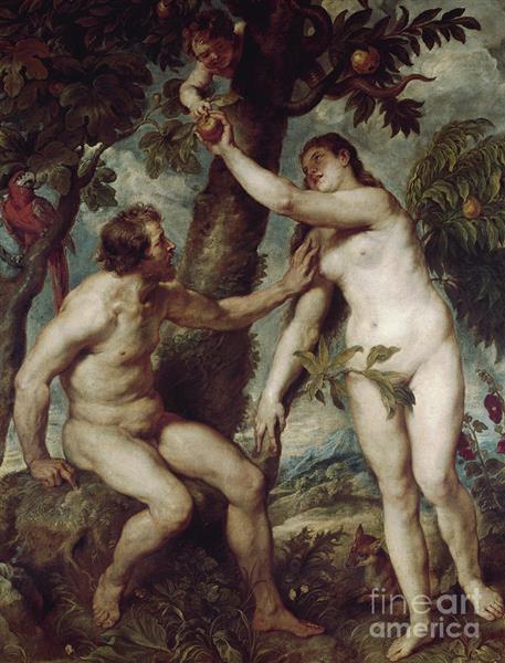 Adam and Eve in the earthly paradise - Пітер Пауль Рубенс