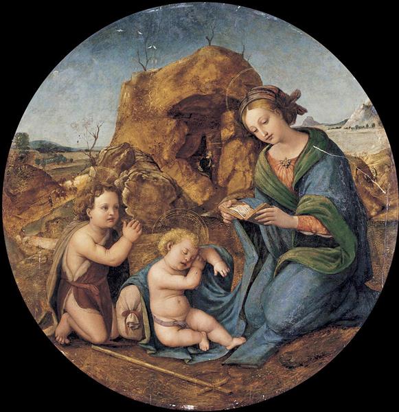 The Madonna and sleeping Christ Child with the Infant Saint John the Baptist - Пьеро ди Козимо