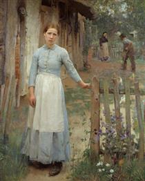 The Girl at the Gate - George Clausen