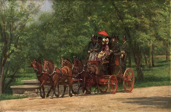 A May Morning in the Park ( The Fairman Robers Four in Hand), 1880 - Томас Ікінс