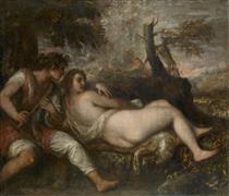 Shepherd and Nymph - Tiziano
