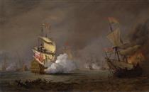 Sea Battle Of The Anglo-dutch Wars - Willem van de Velde the Younger