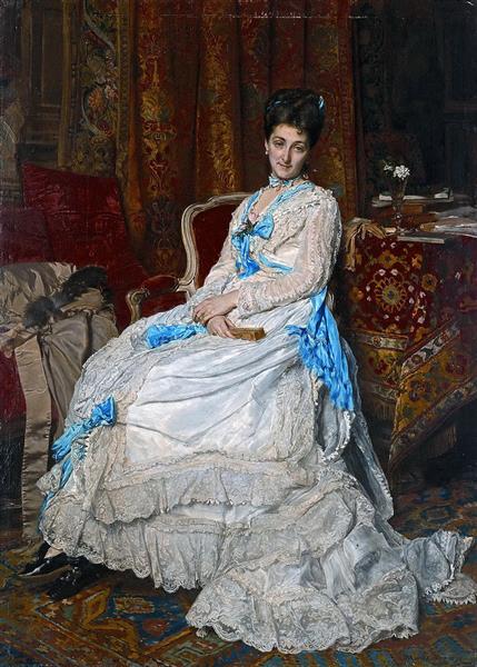 Portrait of Marquesa de Manzanedo, 1872 - Ернест Месоньє