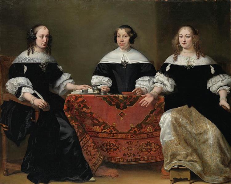 Portrait of the Three Regentesses of the Leprozenhuis - Ferdinand Bol