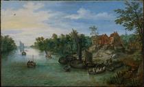 River Landscape - Jan Brueghel der Ältere