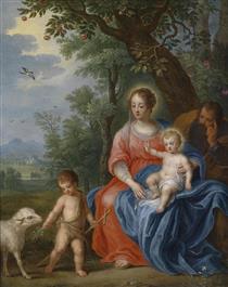 The Holy Family with John the Baptist and the Lamb - Jan Brueghel el Joven