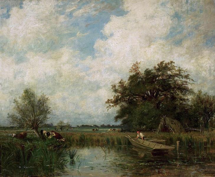 Landscape with a Pond - Jules Dupre