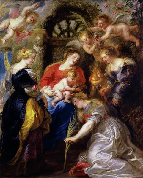 Crowning of Saint Catherine - Питер Пауль Рубенс