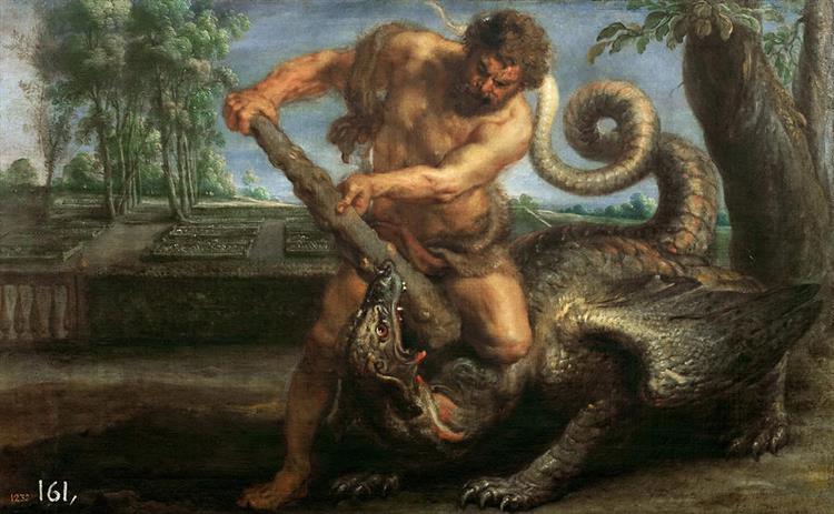 Hercules Killing the Dragon of the Garden of the Hesperides - Peter Paul Rubens