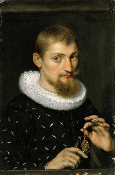 Portrait of a Man, Possibly an Architect or Geographer, 1597 - Пітер Пауль Рубенс