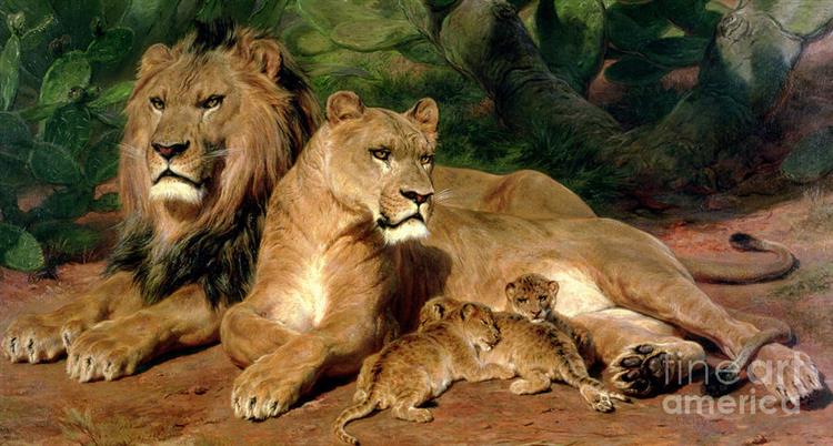 The Lions at Home - Rosa Bonheur