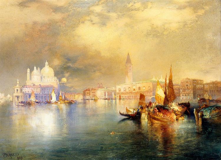Moonlight in Venice - Thomas Moran