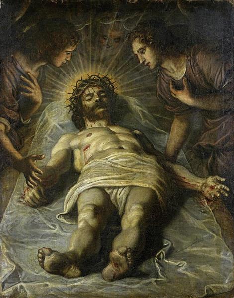 The Dead Christ with Two Angels - Tintoretto