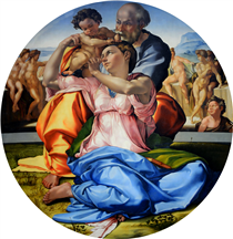 A Família Sagrada com São João Batista - Michelangelo