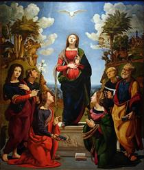 The Immaculate Conception with Saints - 皮耶羅·迪·科西莫