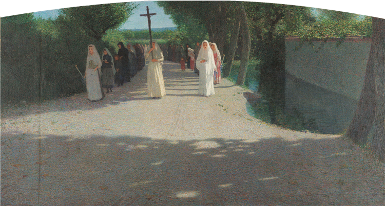 The procession, c.1894 - Giuseppe Pellizza da Volpedo