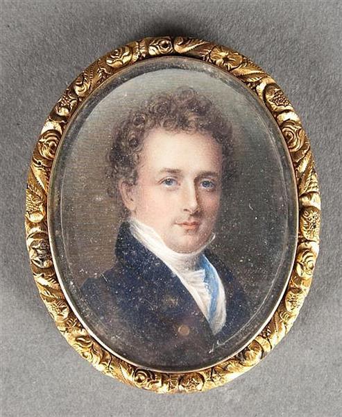 Portrait miniature watercolor on ivory of Thomas Snowden - Anna Claypoole Peale