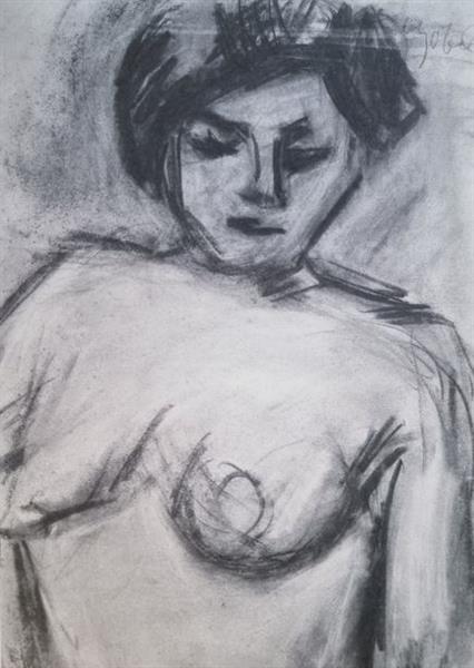 Czobel Béla Nude Drawing - Bela Czobel