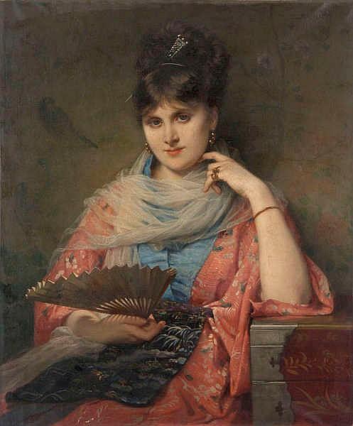 La dame au kimono - Charles Louis Muller