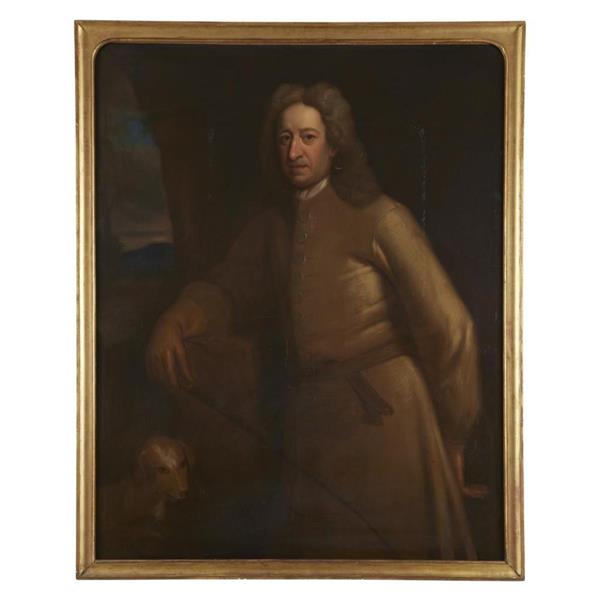 Portrait of Edward Roper (1631-1715) and dog - Jonathan Richardson