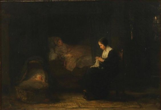 The Maternity Bed - Jozef Israëls