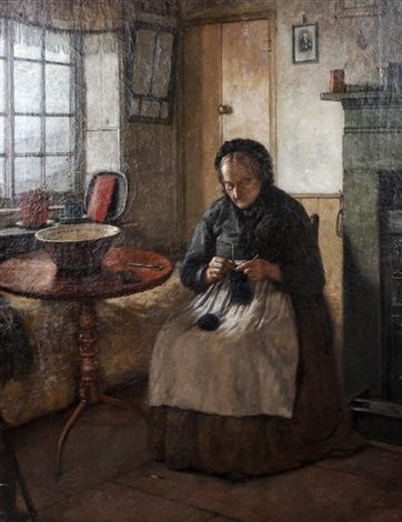 Woman Knitting - Jozef Israëls