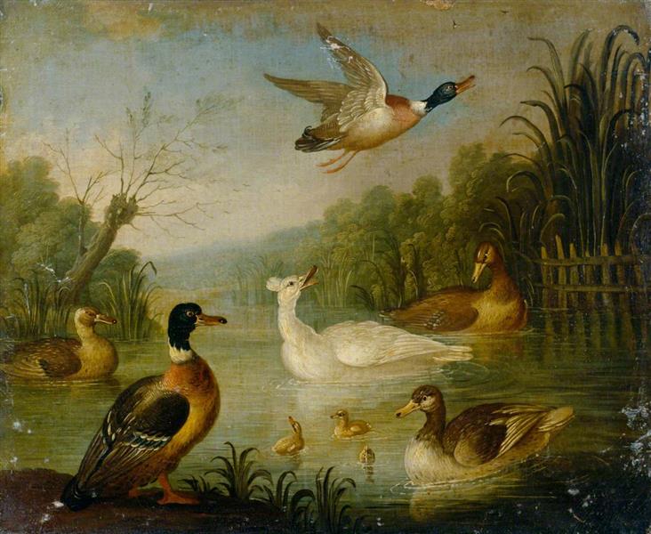 Mallards on a Pond - Marmaduke Cradock