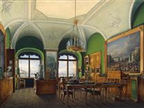Interiors of the Winter Palace. The Large Study of Emperor Nicholas I - Eduard Hau