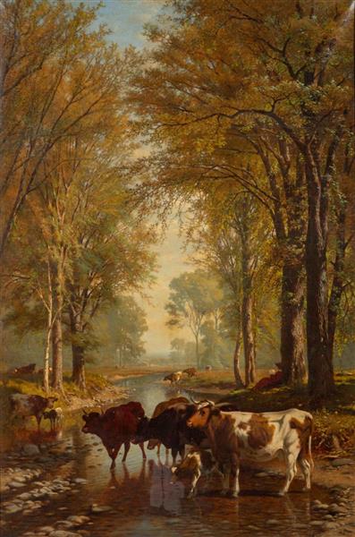 The Cattle Seek the Cooling Shade - James McDougal Hart