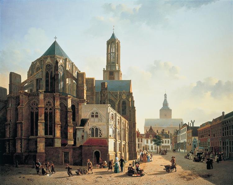 View Of The Choir And Tower Of Utrecht Cathedral - Jan Hendrik Verheyen