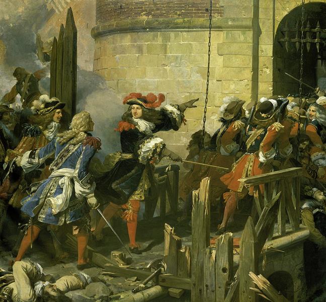 Musketeers of the Guard Entering Valenciennes 1677 - Jean Alaux