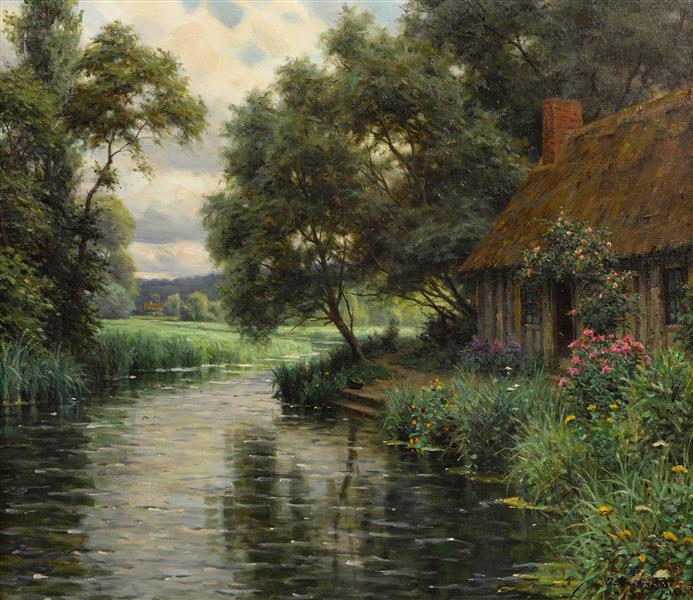 A cottage in the Risle Valley, Normandy - Louis Aston Knight