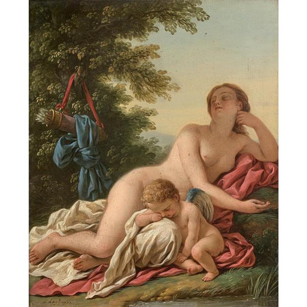 Vénus et l’Amour endormi - Louis Jean Francois Lagrenee