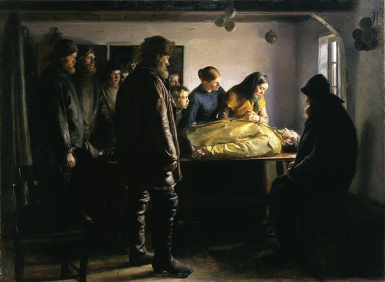 The drowned fisherman - Michael Peter Ancher