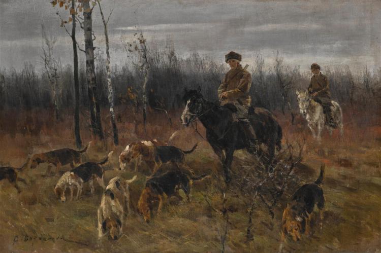 Hunting Scene - Sergei Semenovich Voroshilov
