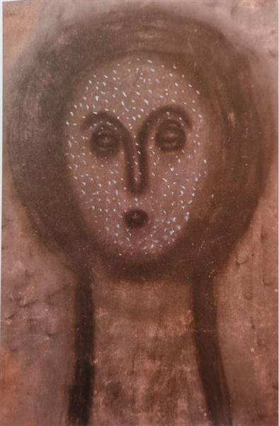 Vajda Lajos Girl Head, 1936 , Pastell on Paper, 50x35cm, 1936 - Лайош Вайда