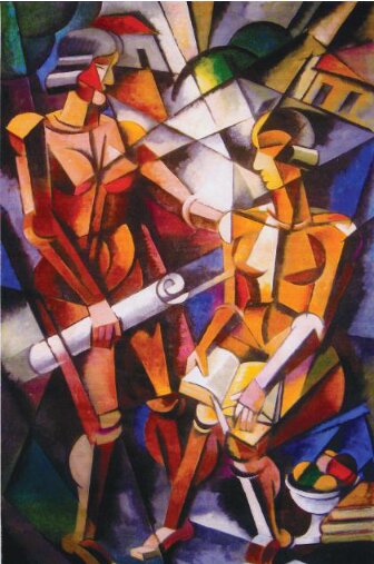 Composition with Two Figures - Lyubov Popova - WikiArt.org