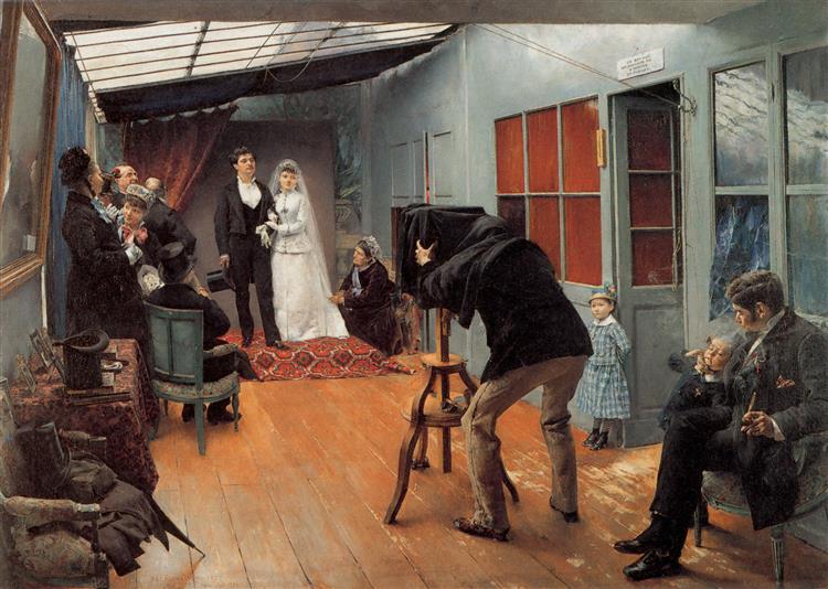 A wedding at the photographer, 1878 - 1879 - Pascal Adolphe Dagnan-Bouveret