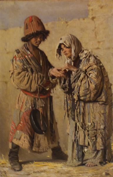 Fortune teller, 1870 - Василь Верещагін