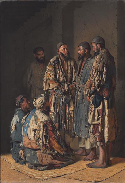 Politicians in Opium Shop, 1870 - Vasily Vasilievich Verechagine