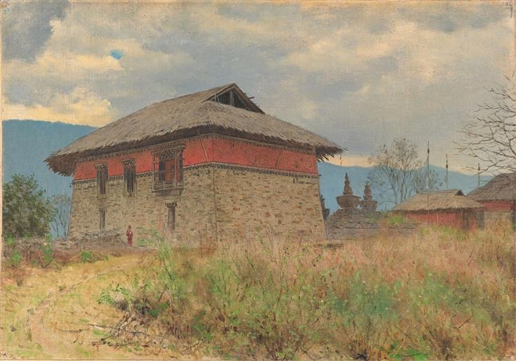 The Main Temple of Tassiding Monastery, 1875 - Wassili Wassiljewitsch Wereschtschagin