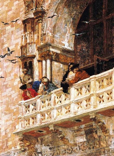 Balcony of the Doge's Palace, 1881 - Джакомо Фавретто