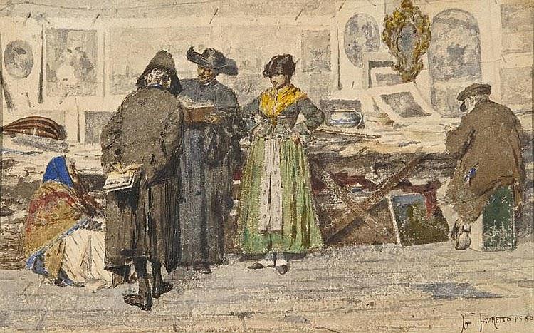 Prints and books. The antiquarian, 1880 - Giacomo Favretto