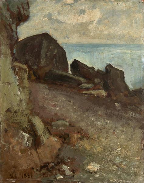 Rocks in Sestri Levante, 1881 - Vincenzo Cabianca