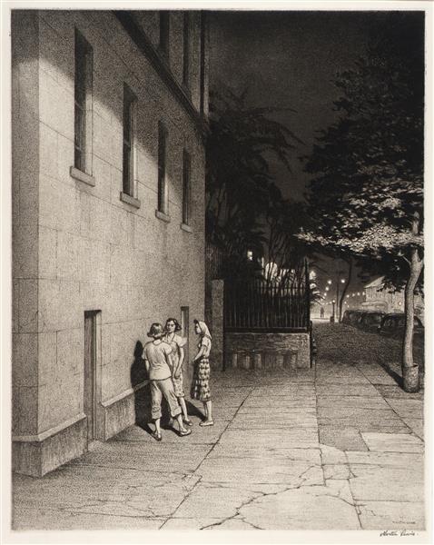 At the Wall, 1949 - Martin Lewis