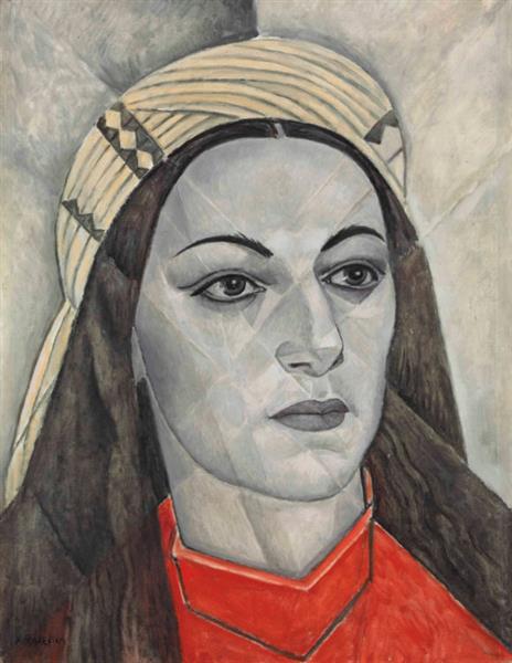 Portrait of Marika the Artists Daughter, 1919 - 1920 - Marevna (Marie Vorobieff)