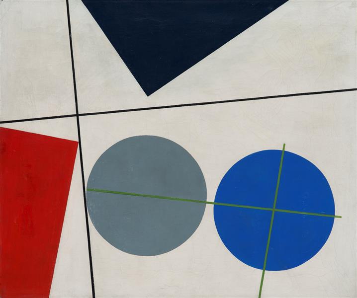 Two Circles, Planes and Crosses, 1931 - Sophie Taeuber-Arp